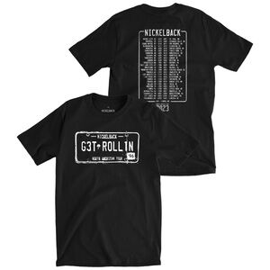 Nickelback G3T+ROLLIN' Tour Official Concert T‑Shirt